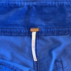 Free People Vibrant Blue Cropped Pants